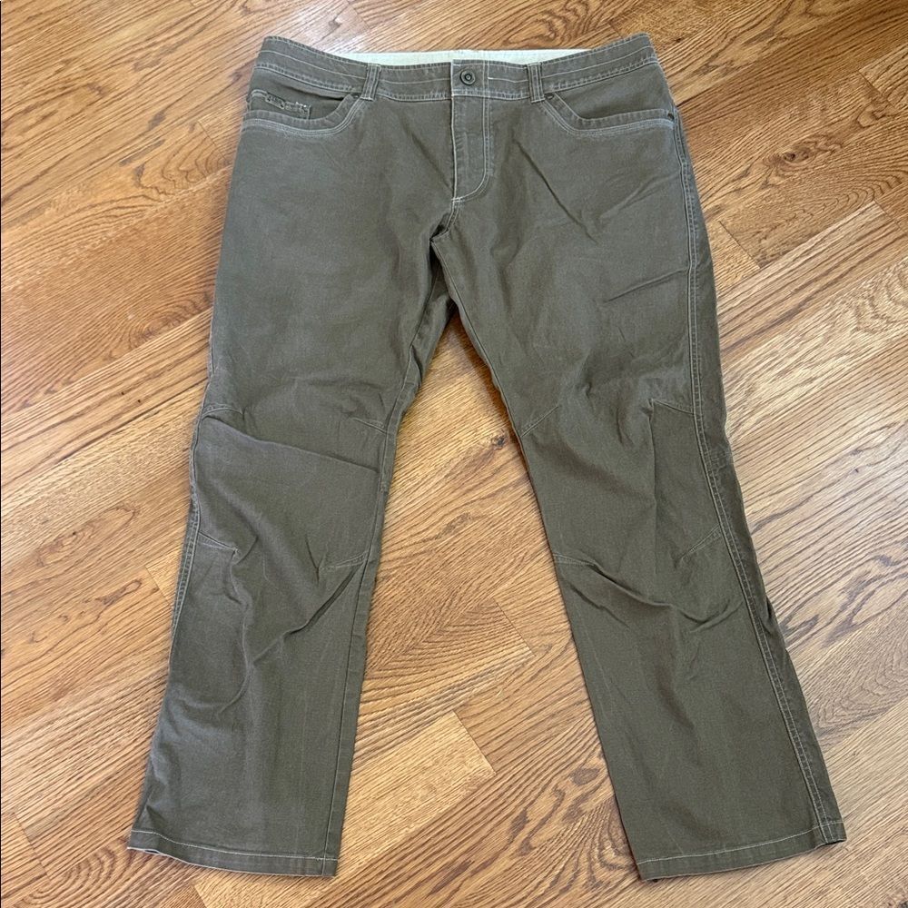 KUHL Kanvus Jeans Mens Canvas Stretch Pants 40x32 Brown Durable Outdoor Workwear
